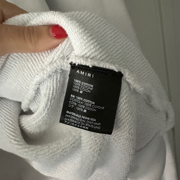 Barely Worn: White Amiri Hoodie - Picture 4 of 4